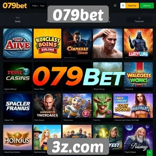 Variedade de jogos disponíveis na plataforma 079bet